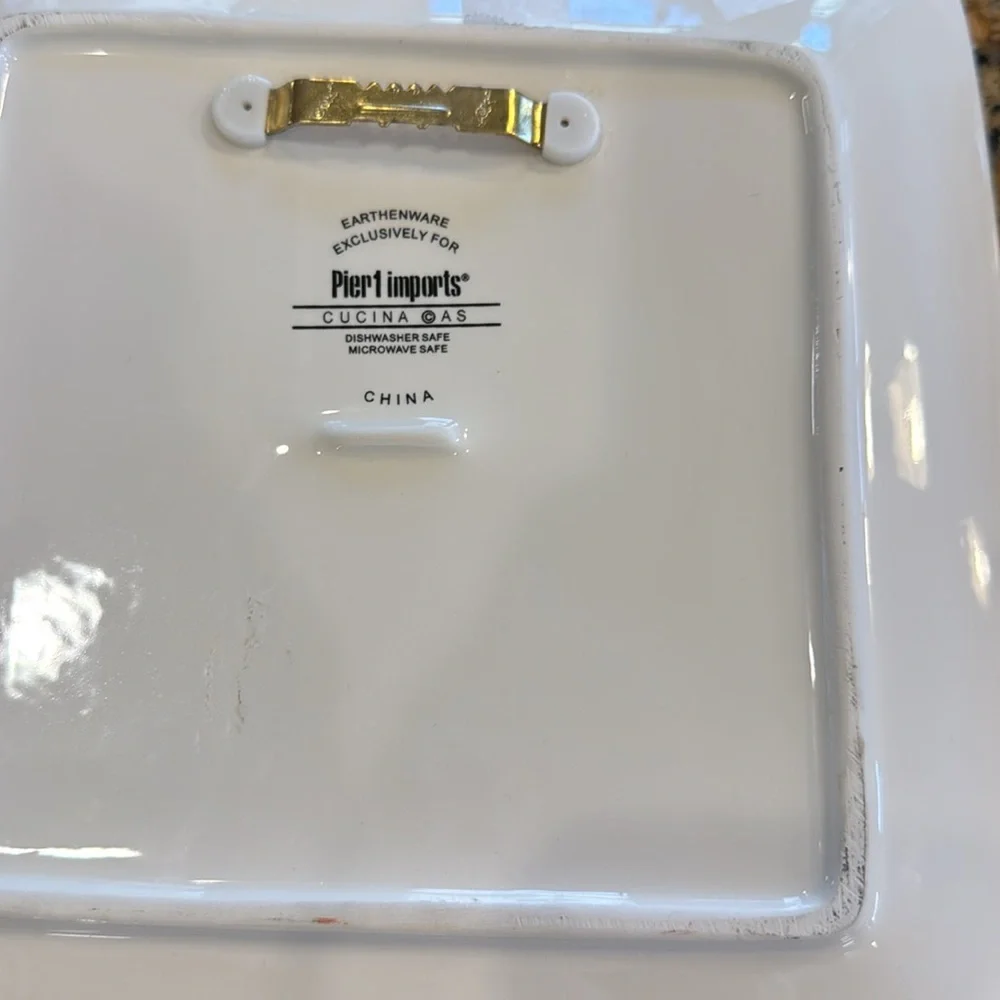PIER 1 IMPORTS Earthen Cocina Tuscany Square Plates